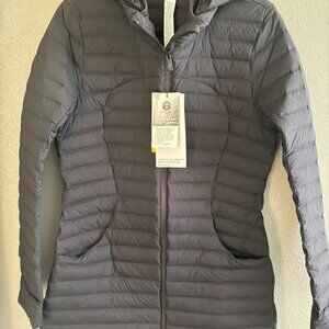 NWT Lululemon Black Packet Down Jacket Long